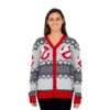 Women's Ghostbusters Logo Ugly Christmas Cardigan Sweater