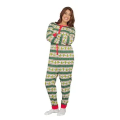 Women's Grinch Family Faces Christmas Pajamas Union Suit -Hallmark Shop Womens Grinch Family Faces Christmas Pajama Union Suit 2