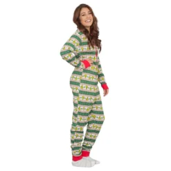 Women's Grinch Family Faces Christmas Pajamas Union Suit -Hallmark Shop Womens Grinch Family Faces Christmas Pajama Union Suit 3