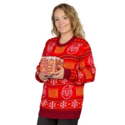 Women's Jack In The Box Santa Claus 3D Ugly Christmas Sweater 6 Women's Jack In The Box Santa Claus 3D Ugly Christmas Sweater -Hallmark Shop Womens Jack in the Box Santa Claus 3D Ugly Christmas Sweater 1