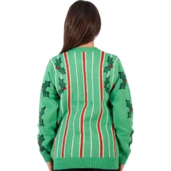 Women's LED Fireplace Ugly Christmas Sweater -Hallmark Shop Womens LED Fireplace Sweater Back