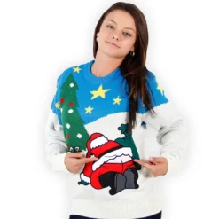 Women's Santa's Butt Crack Ugly Christmas Sweater