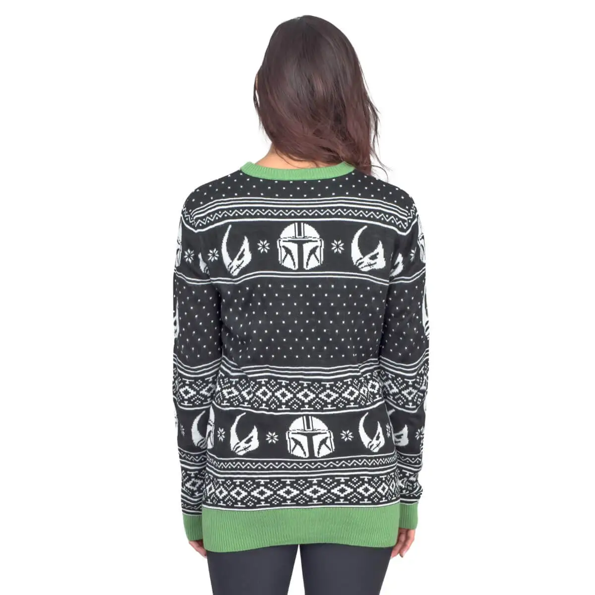 Women's Star Wars Baby Yoda The Child Forces Trees Ugly Christmas Sweater 5 Women's Star Wars Baby Yoda The Child Forces Trees Ugly Christmas Sweater - Image 5