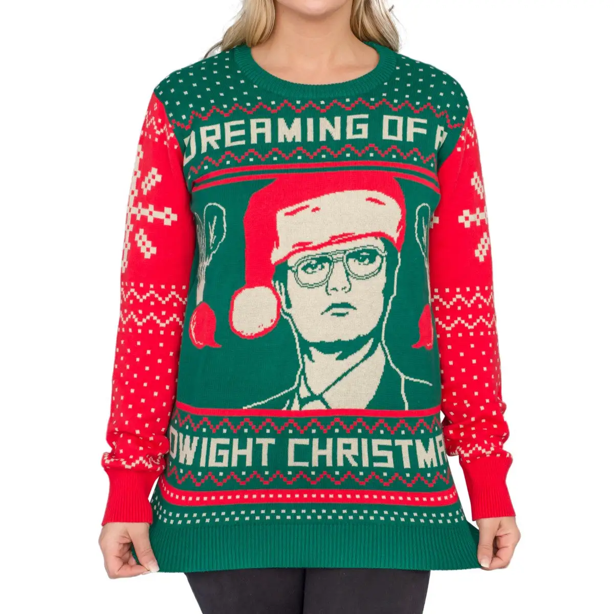 Women's The Office Dwight Schrute Christmas Beets Ugly Christmas Sweater 2 Women's The Office Dwight Schrute Christmas Beets Ugly Christmas Sweater - Image 2