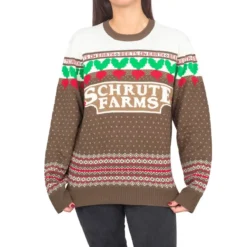 Women's The Office Dwight Schrute Farms Beets Ugly Christmas Sweater -Hallmark Shop Womens The Office Dwight Schrute Farms Beets Ugly Christmas Sweater 1