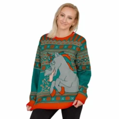 Women's Unicorn Candy Canes And Star Dust Ugly Christmas Sweater