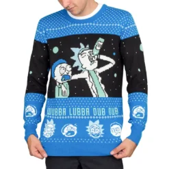 Wubba Lubba Dub Dub - Rick And Morty Ugly Christmas Sweater -Hallmark Shop WubbaLubbaDubDub RickandMortyChristmasSweater RMSM2391TV RickMortyWubba 69