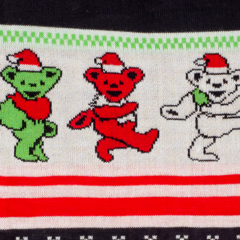 Women's Grateful Dead Dancing Bears Tacky Ugly Christmas Sweater 2 Women's Grateful Dead Dancing Bears Tacky Ugly Christmas Sweater - Image 2