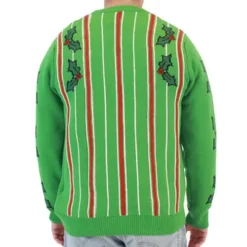 LED Fireplace Ugly Christmas Sweater -Hallmark Shop led fireplace sweater back